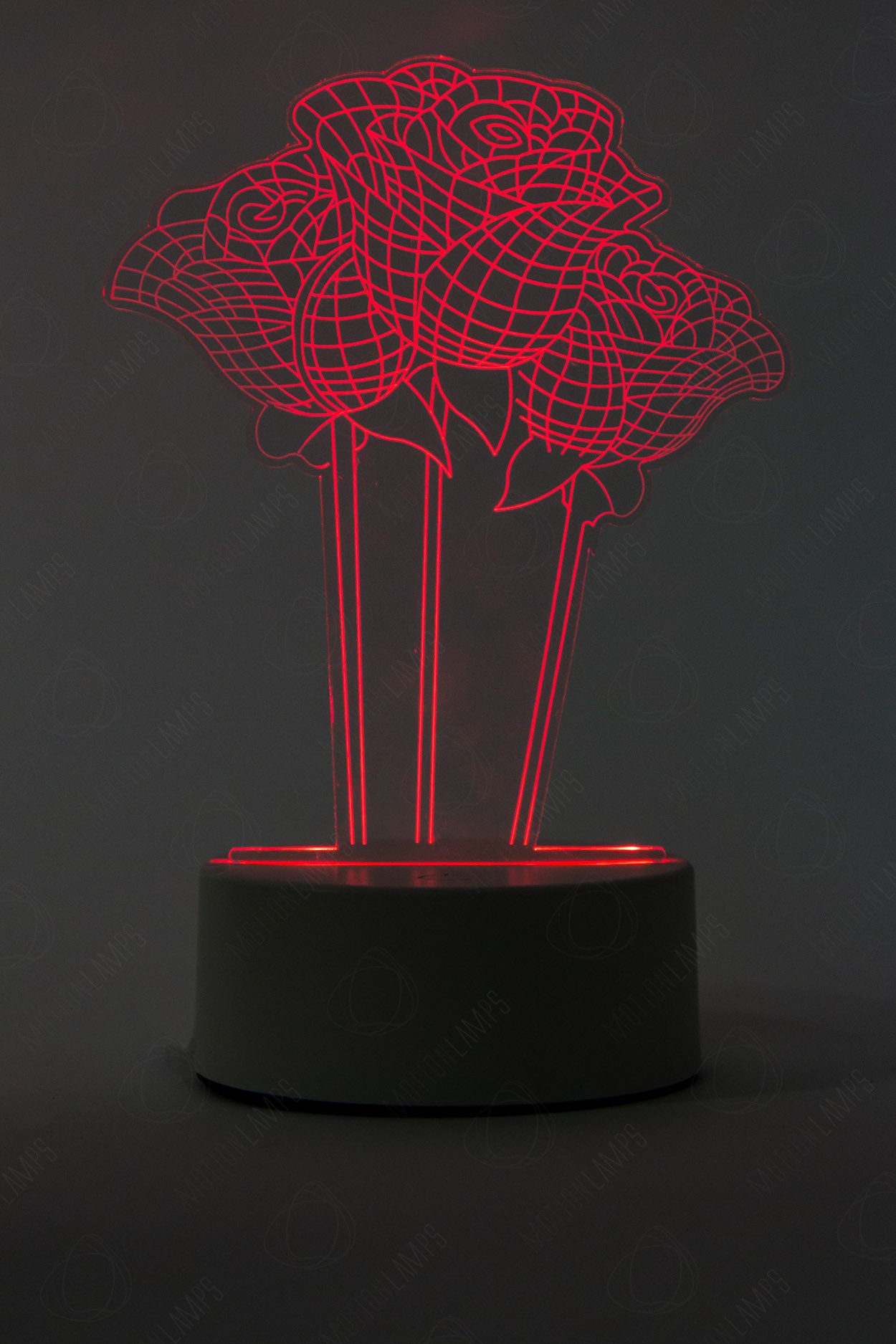 3D светильник Розы 3 шт 3 цвета в Санкт-Петербурге