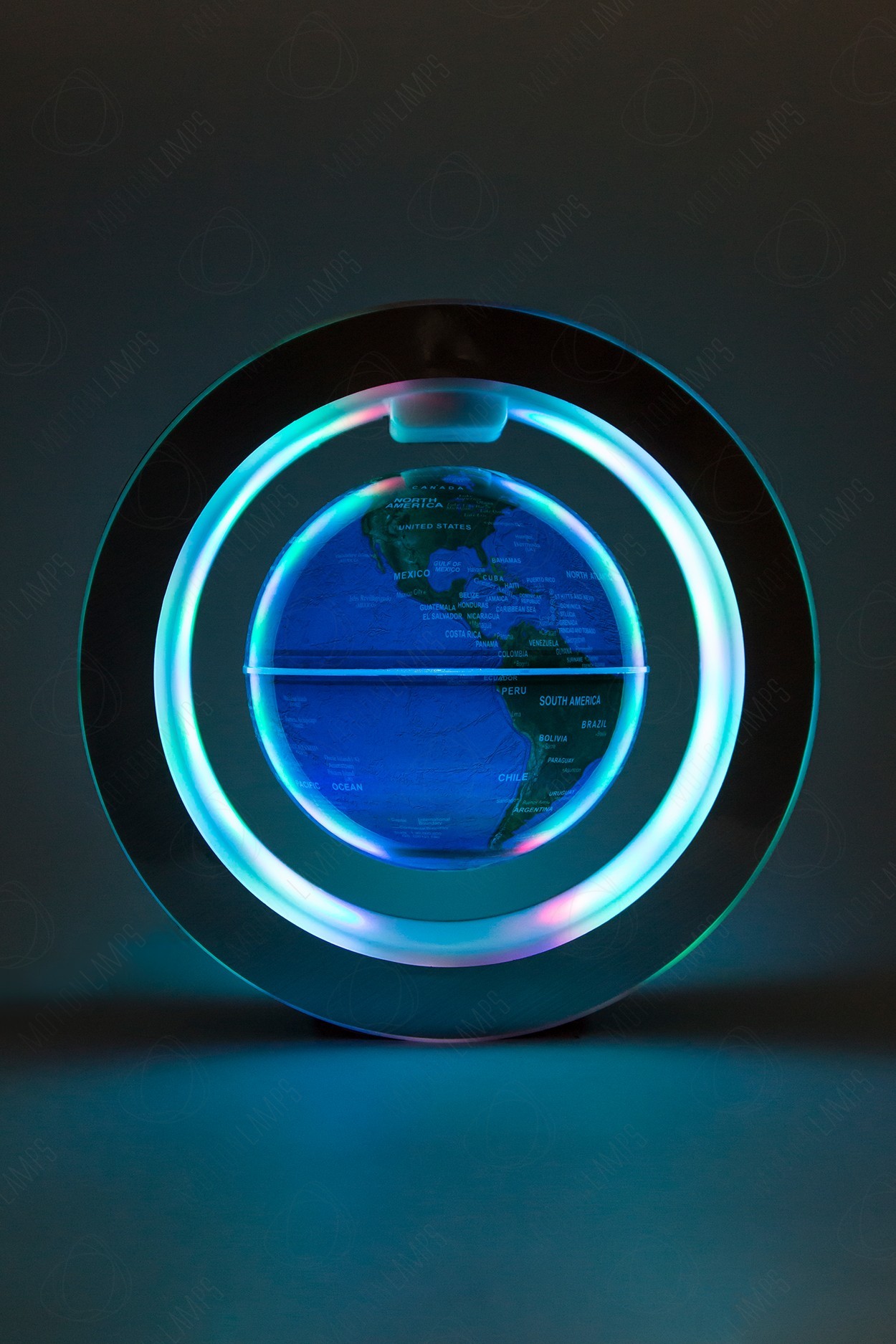Левитирующий Светящийся глобус в круглой рамке (синий) (D-10cм) в Санкт-Петербурге